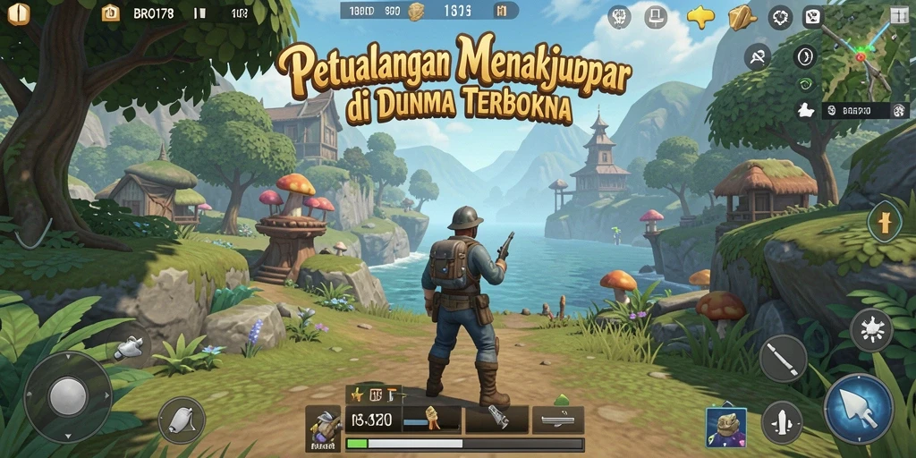 Tampilan gameplay BRO178 yang epik di dunia terbuka.