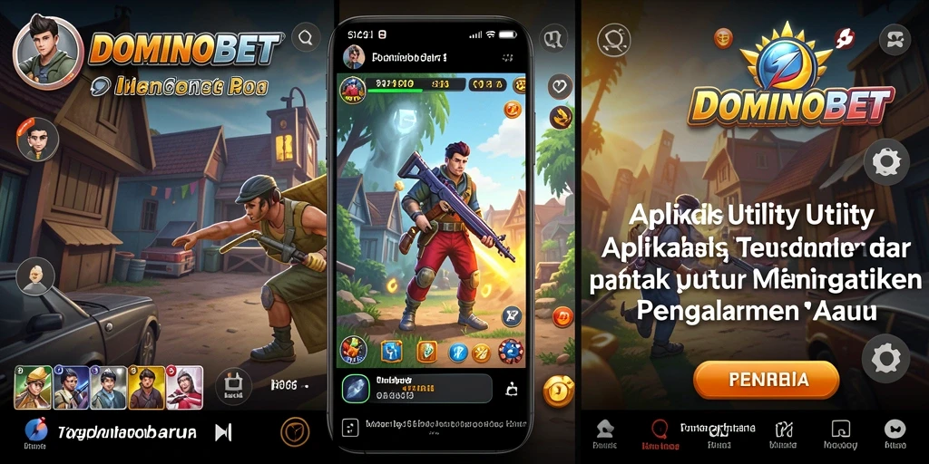 Screenshot utama DOMINOBET menampilkan tampilan antarmuka aplikasi Utility yang sederhana dan fungsional.