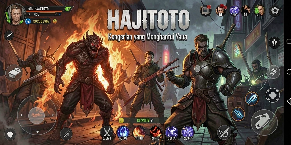 Gameplay seram HAJITOTO yang penuh ketegangan.
