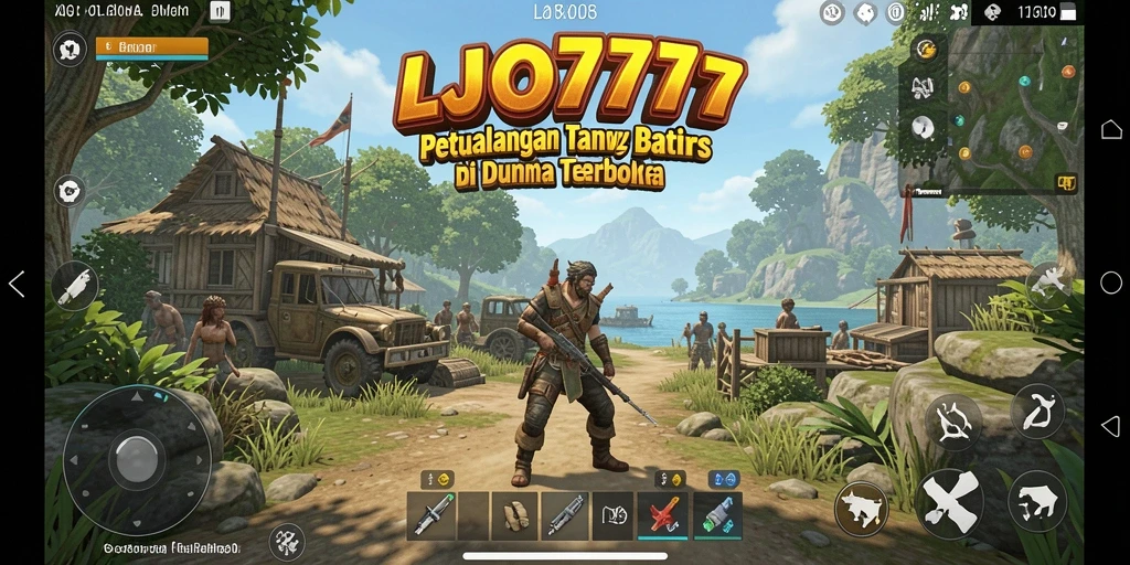 Screenshot gameplay LJO777 yang menampilkan petualangan di dunia terbuka.