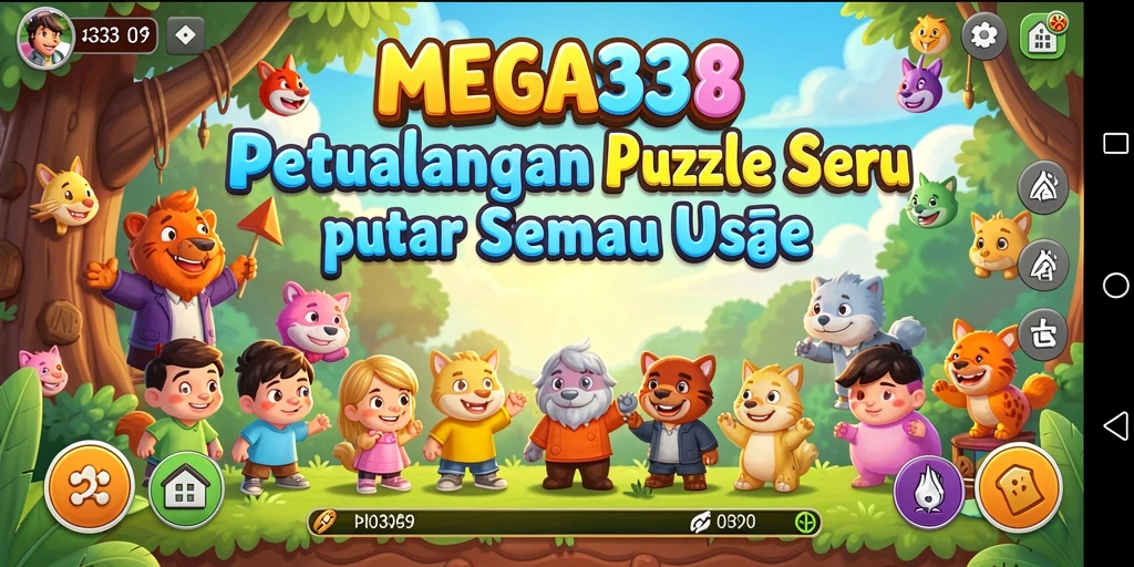 Gameplay MEGA338 yang menarik dengan puzzle penuh warna dan tantangan.