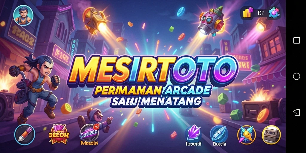 Screenshot gameplay MESIRTOTO menampilkan aksi seru dan tantangan Arcade.