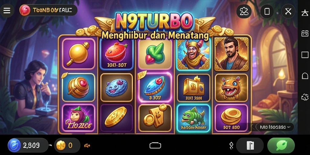 Tangkapan layar menampilkan gameplay N9TURBO yang seru dan menegangkan.