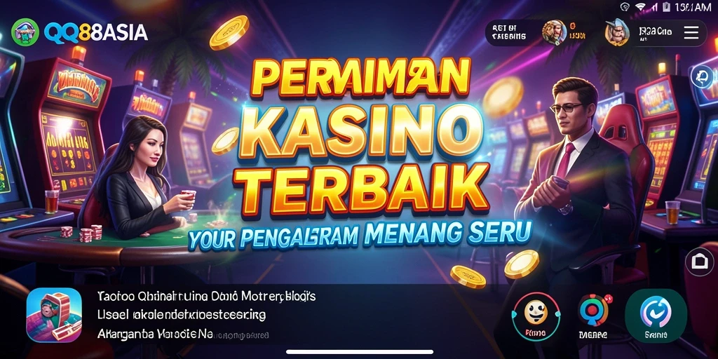 Screenshot gameplay QQ88ASIA yang menarik dengan tema kasino.