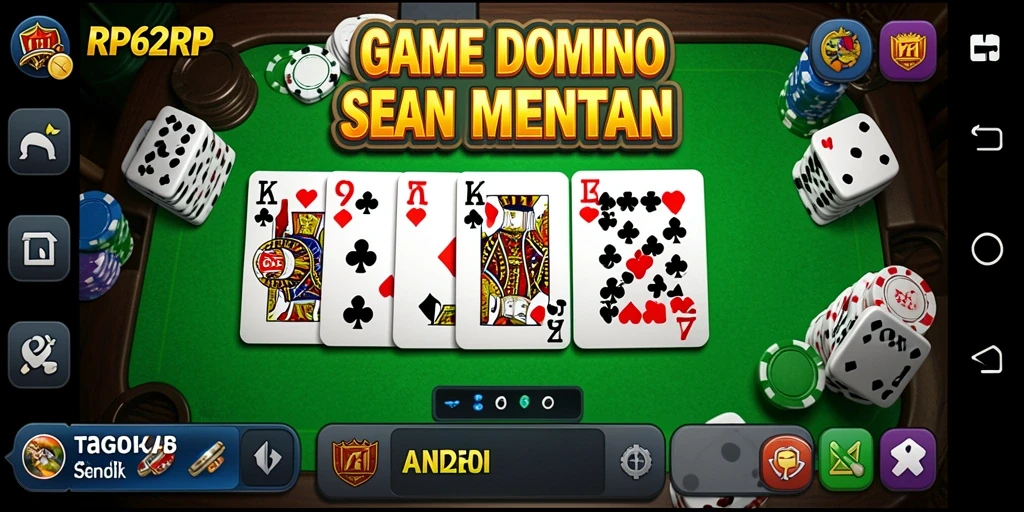 Tampilan gameplay seru dalam permainan domino RP62RP.