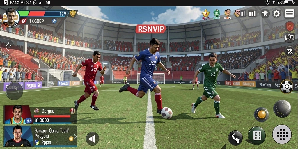 Tampilan gameplay RSNVIP yang menarik dan penuh aksi olahraga.