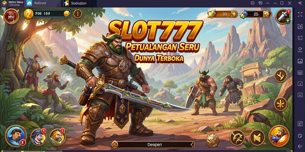 Screenshot SLOT777 menampilkan karakter beraksi di dunia terbuka yang luas.