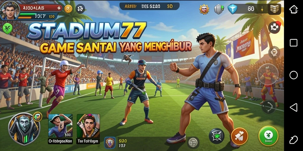Tampilan gameplay seru dan menghibur di STADIUM77.