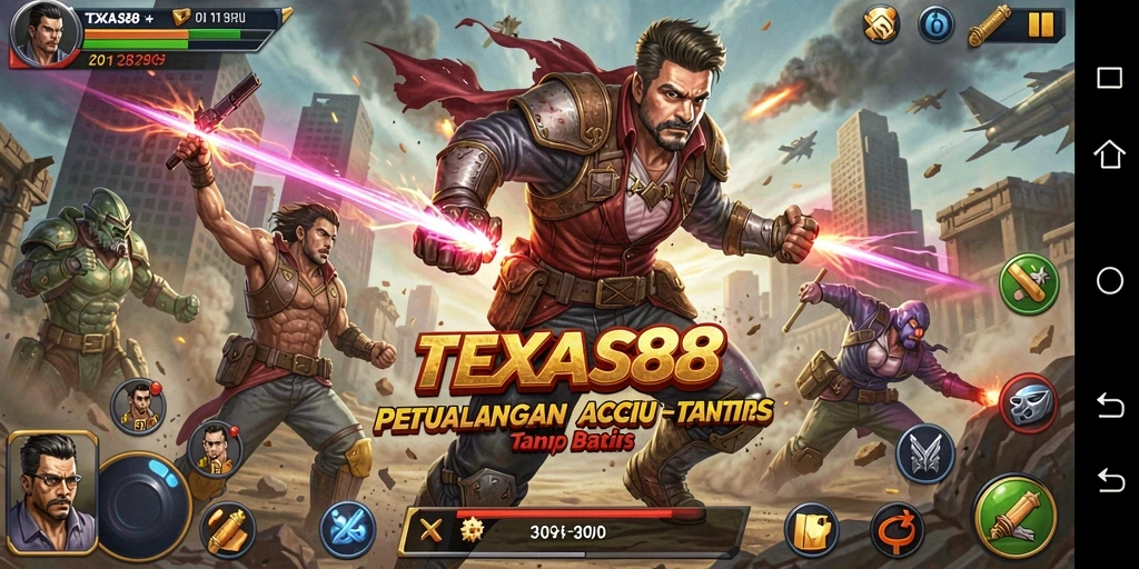 Gambaran aksi yang mendebarkan di TEXAS88 saat bertarung.