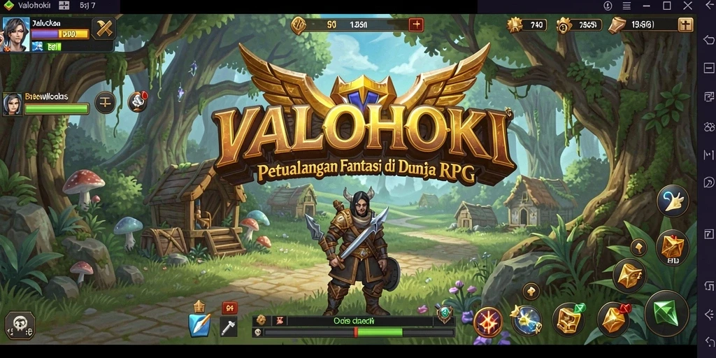 Screenshot VALOHOKI menunjukkan aksi seru dalam pertarungan RPG.