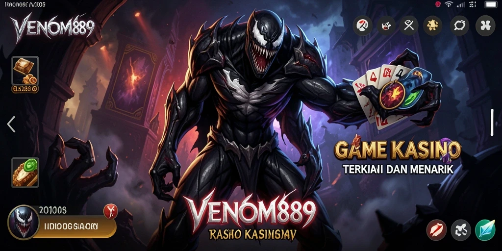 Screenshot utama VENOM889 menampilkan gameplay Kasino yang seru dan interaktif.
