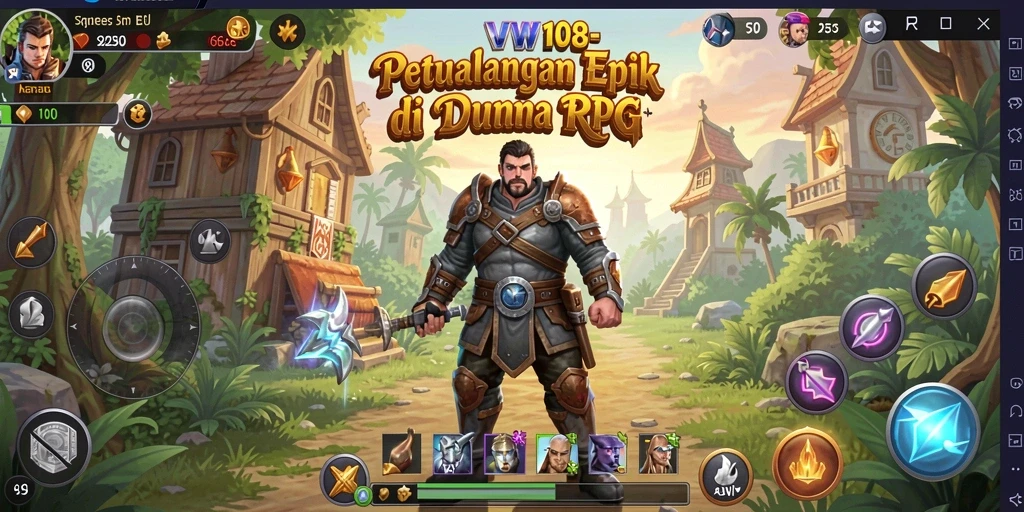 Tangkapan layar gameplay VW108 memperlihatkan aksi petualangan RPG yang mendebarkan.